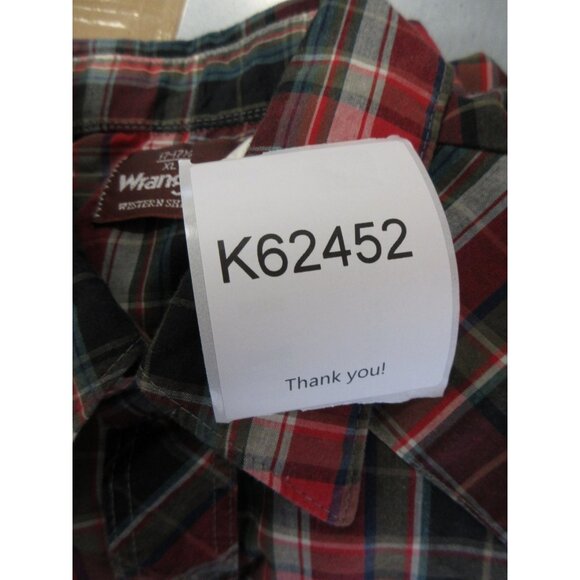 VINTAGE Wrangler Shirt XL Western Pearl Snap Plaid Cowboy Rodeo 80s 90s - Picture 10 of 10